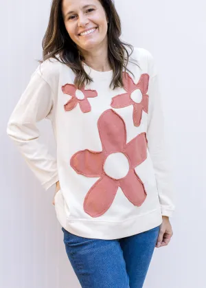 Rust Flower Longsleeve Top