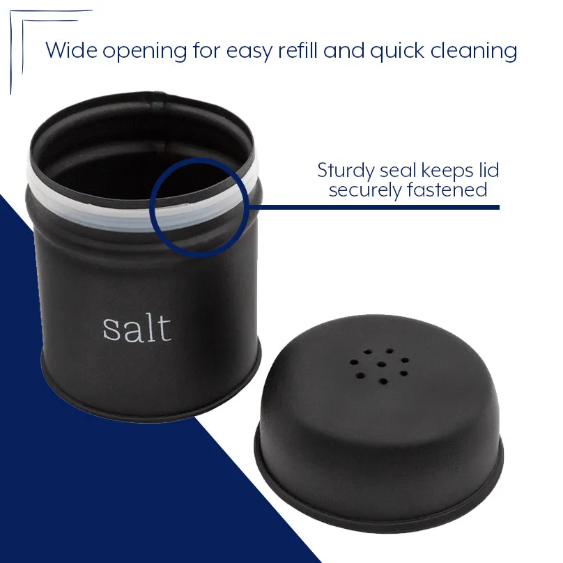 Salt and Pepper Shaker Set (Black, Case of 30)