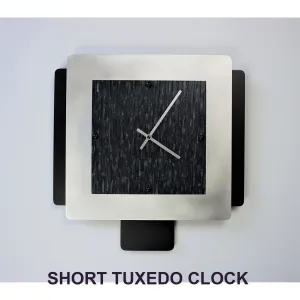 Short Tuxedo Wall Clock by Linda Lamore