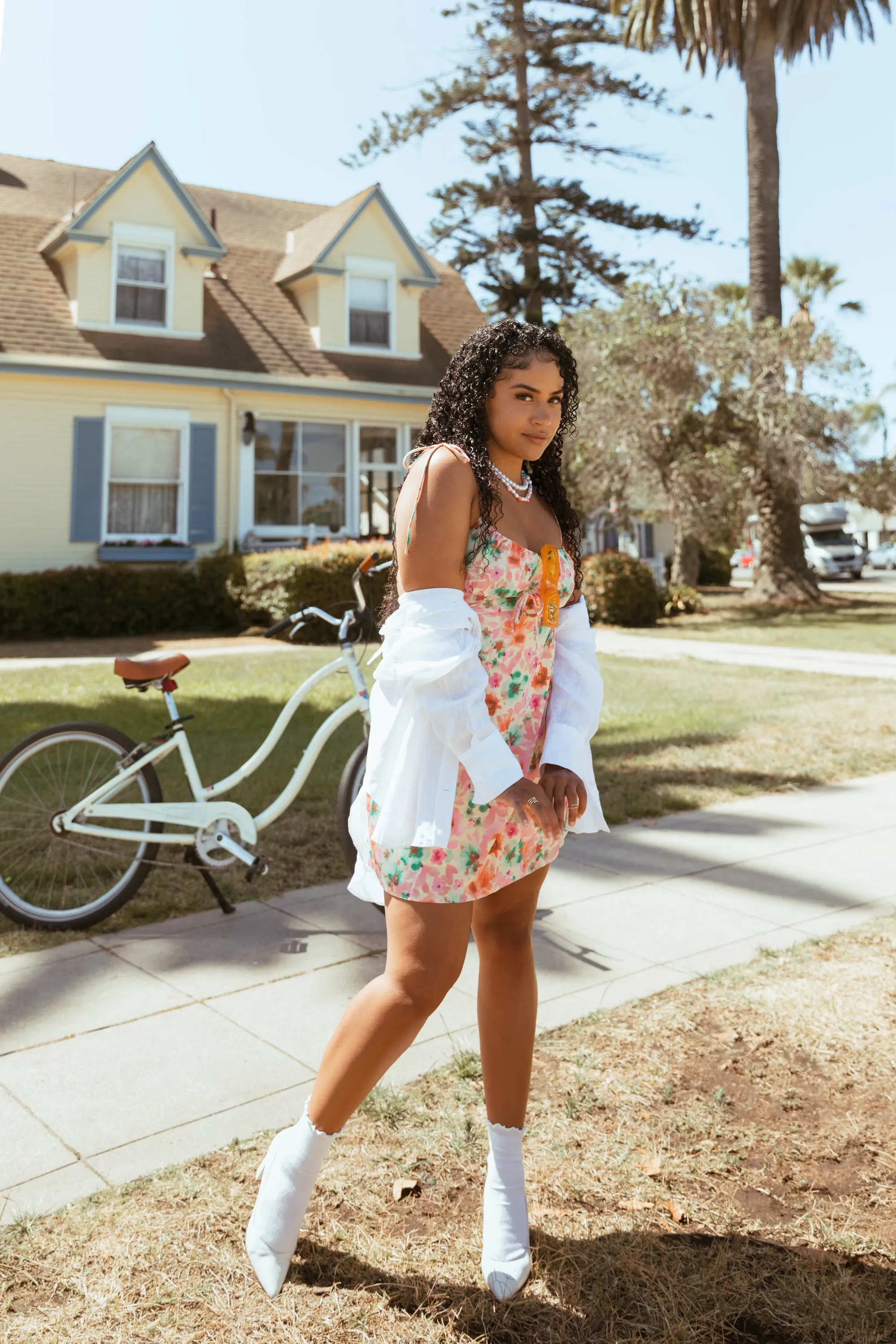 Show and Tell Pink Floral Mini Dress