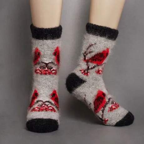 Siberia Spirit Crimson Cardinal Crew Socks
