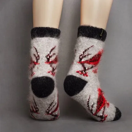 Siberia Spirit Crimson Cardinal Crew Socks