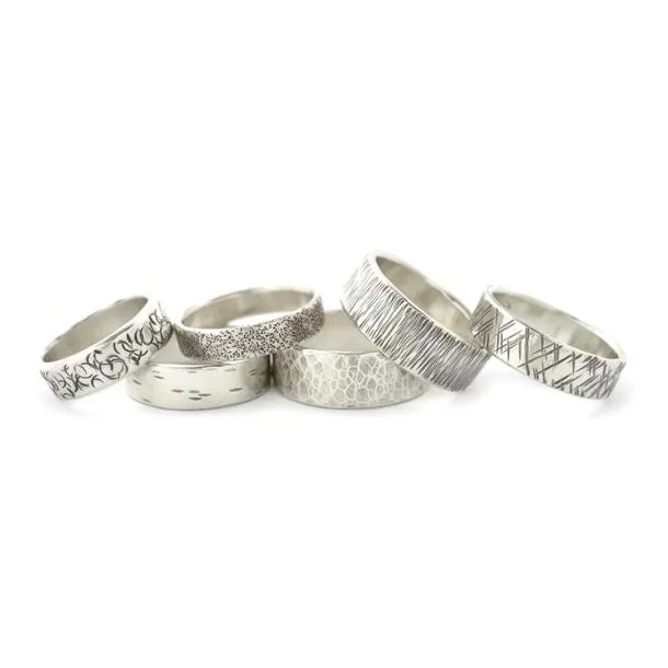 Silver Hammered Texture Ring