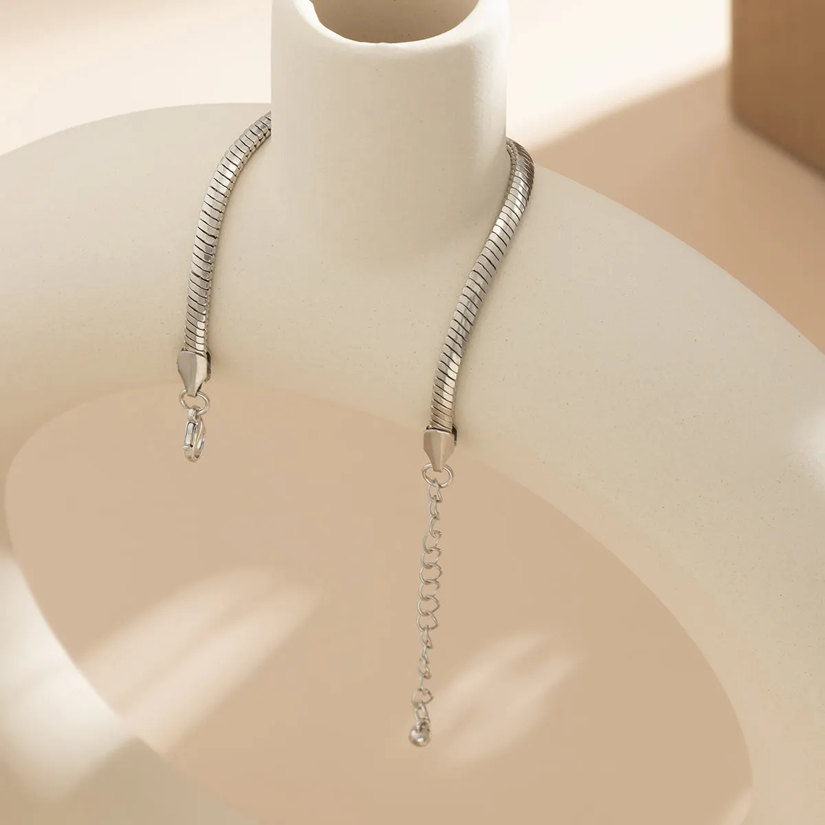 Silver-Plated Snake Chain Bracelet