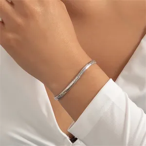 Silver-Plated Snake Chain Bracelet
