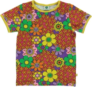 Smafolk Short Sleeved T-Shirt - Flower Purple