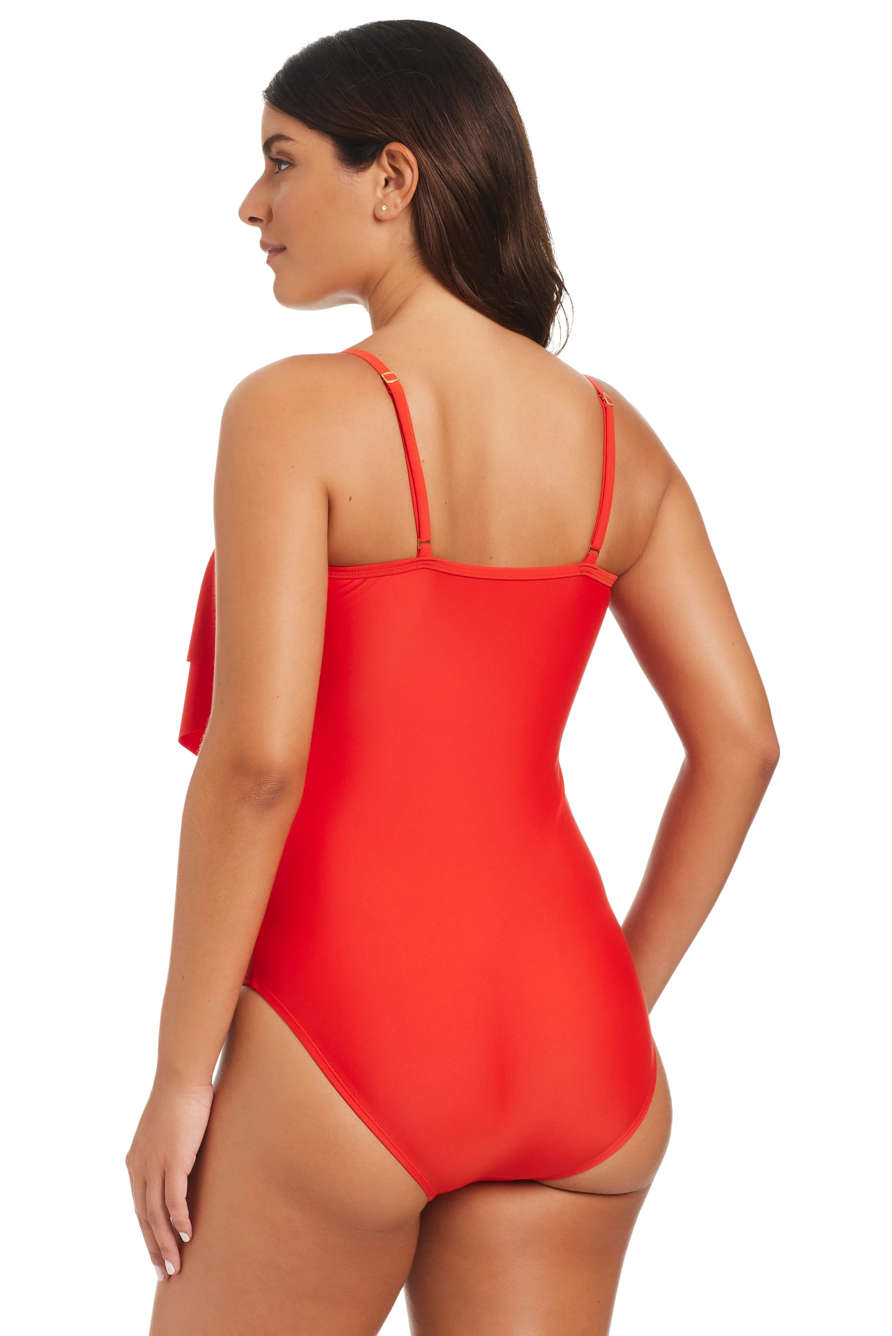 Solid Essentials Geometric One Piece Swimsuit