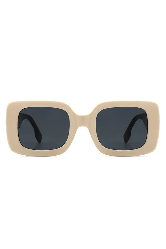 Square Retro Flat Top Fashion Sunglasses