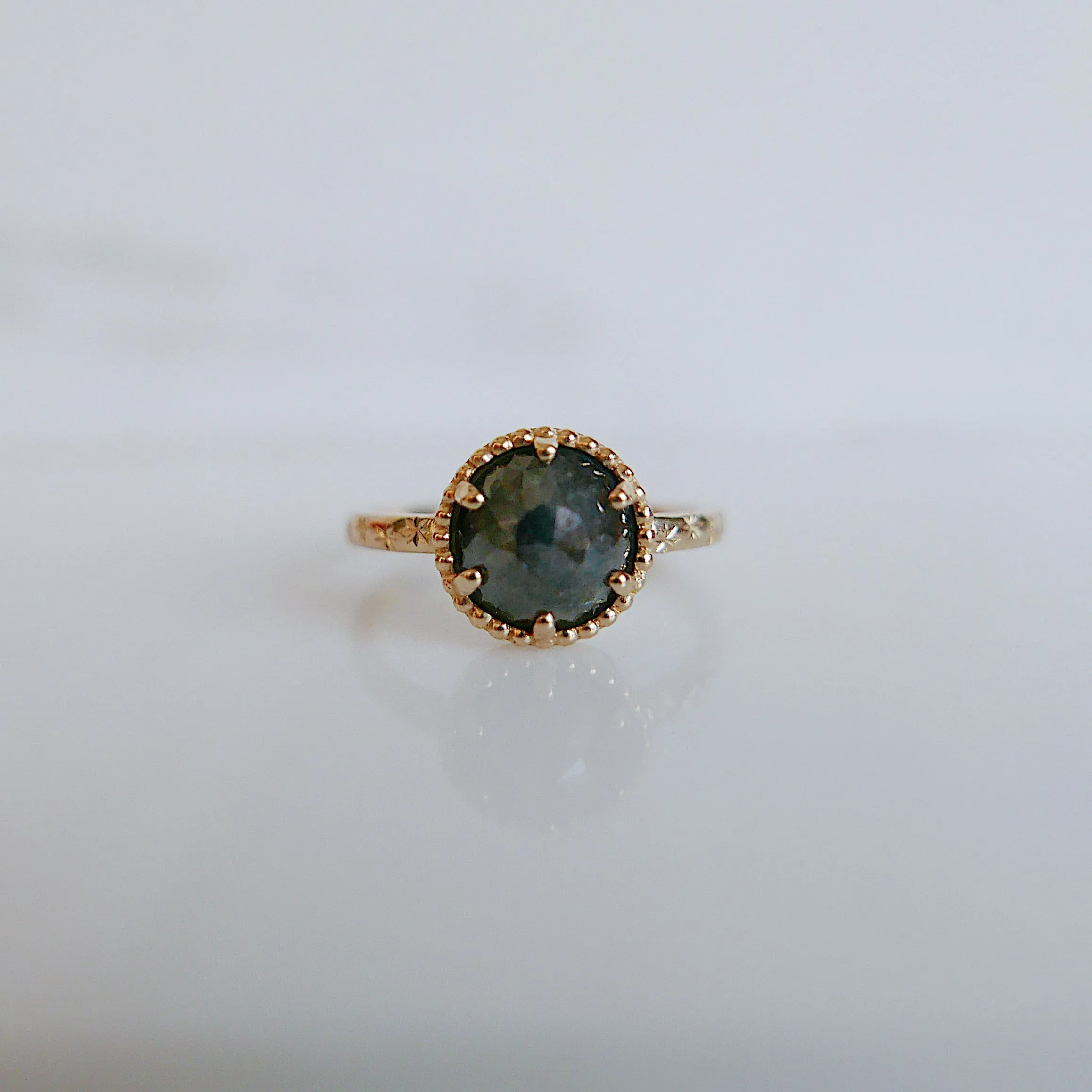 Starry Night Rustic Black One of A Kind Diamond Ring