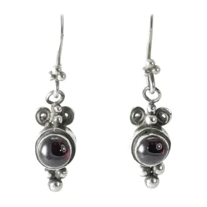Sterling Silver Garnet Earrings - edit color