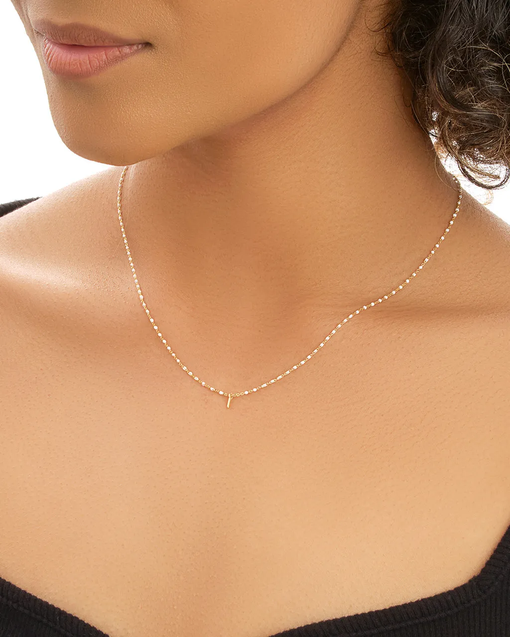 Sterling Silver Pastel Beaded Charm Necklace