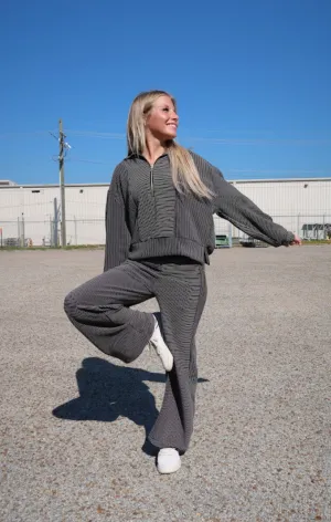 Stripe Cord Fleece Pant