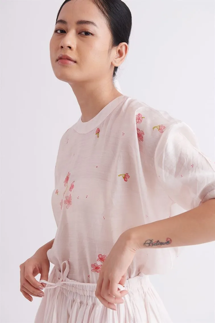 summer top handloom silk floral print-S2025-36-fashion edit-the plavate