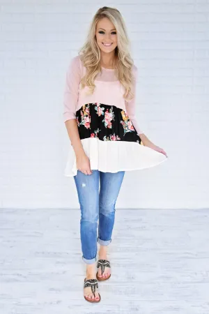 Sweet and Dainty Colorblock Top