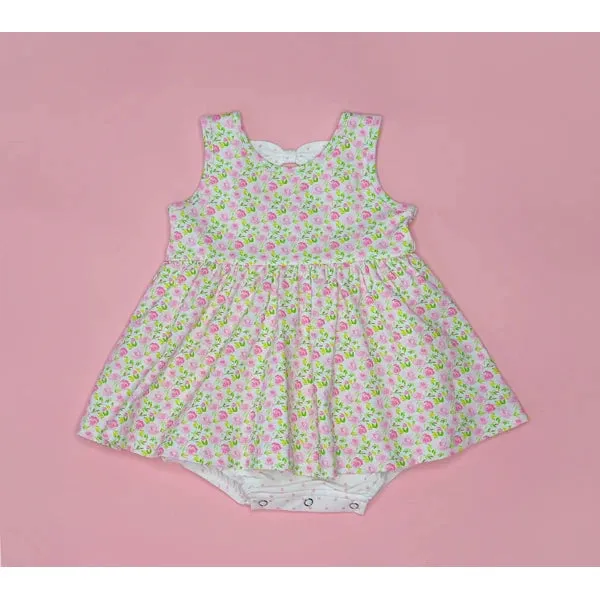 Swoon Baby Ditsy Floral Dainty Bow Bubble Dress