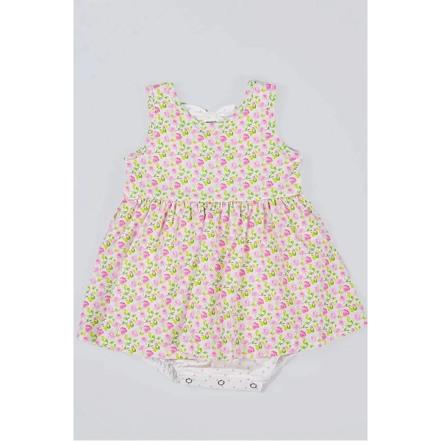 Swoon Baby Ditsy Floral Dainty Bow Bubble Dress