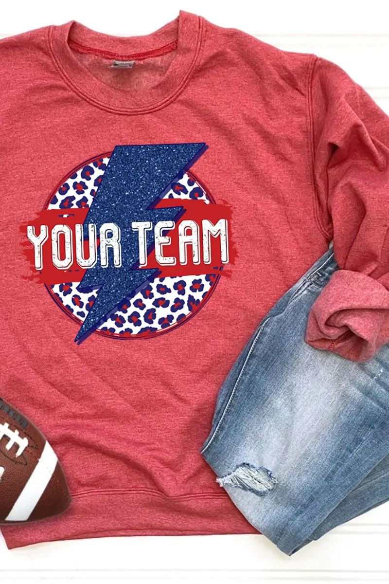 Team Strike Red and Navy Unisex NuBlend Crew Sweatshirt
