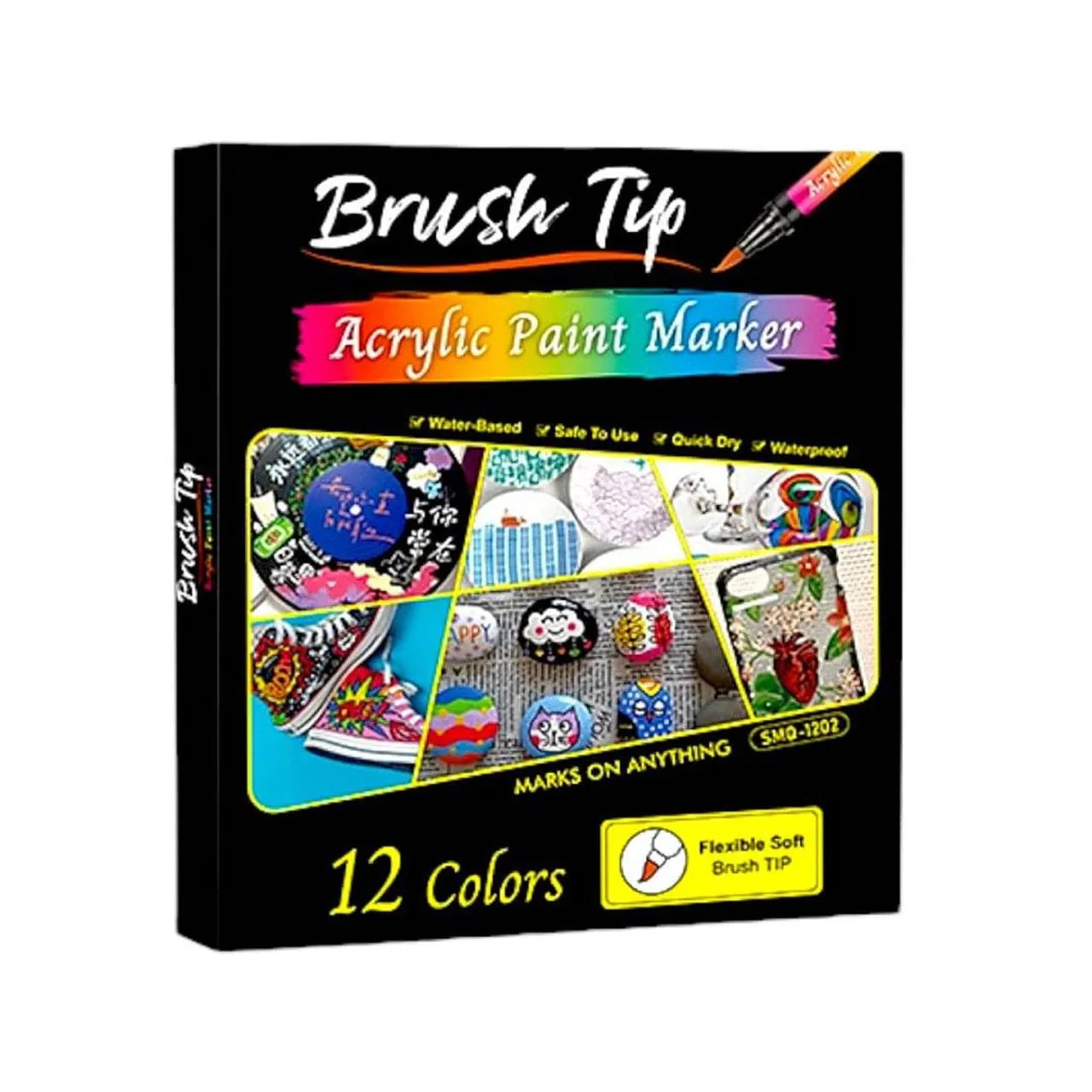 The Art Journey 12 Colour Acrylic Paint Makers Set 6mm Soft Tip ART008