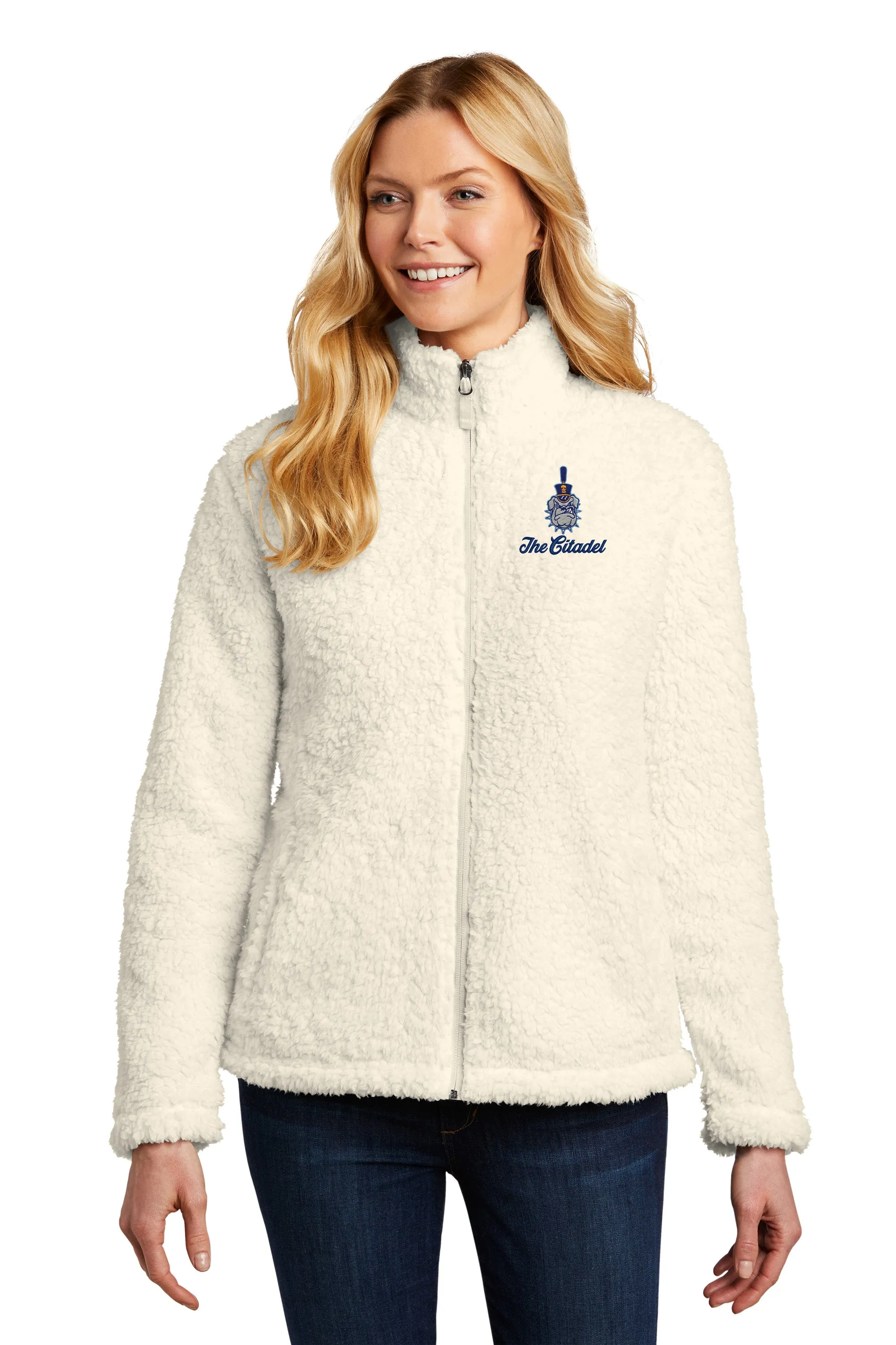 The Citadel Spike Logo, Ladies Cozy Fleece, Full Zip Jacket