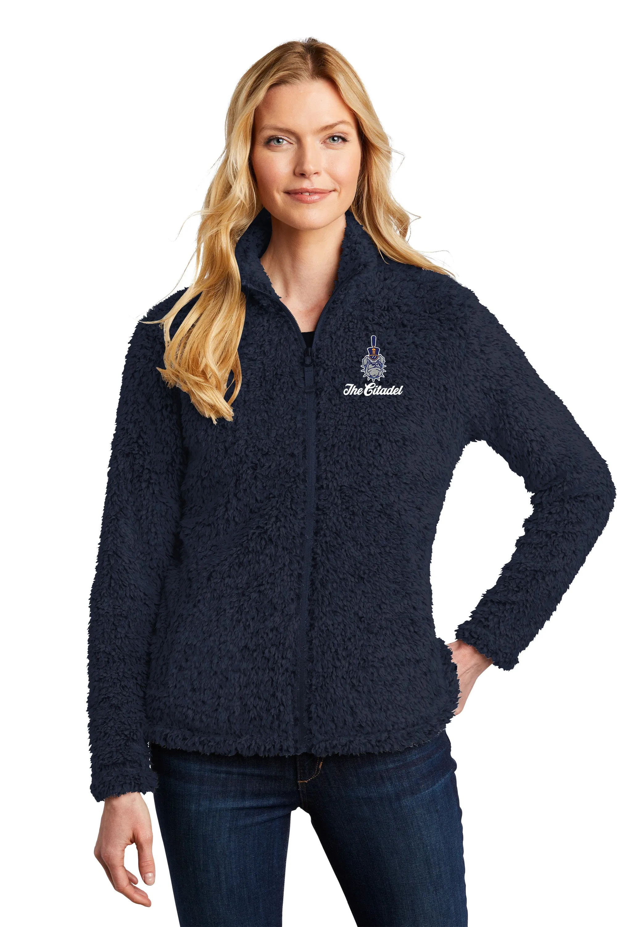 The Citadel Spike Logo, Ladies Cozy Fleece, Full Zip Jacket