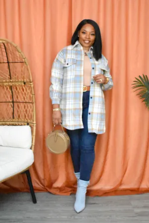 The “Cozy Days” Blue Plaid Shacket