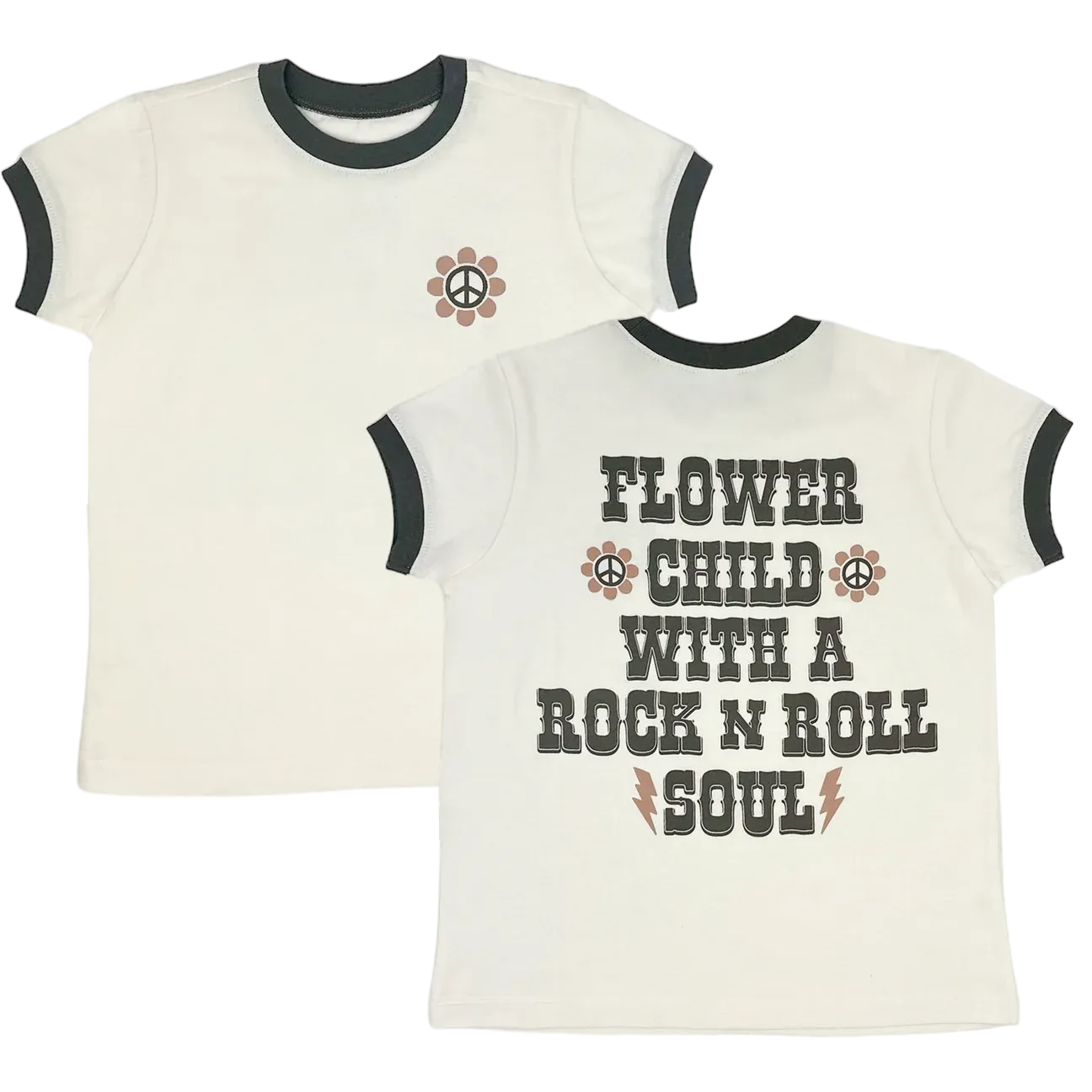 The Flower Child Ringer Tee - KIDS