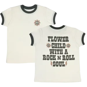 The Flower Child Ringer Tee - KIDS