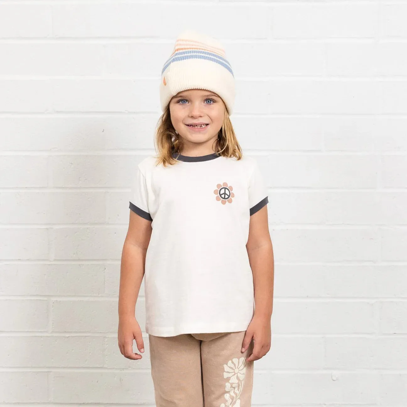The Flower Child Ringer Tee - KIDS