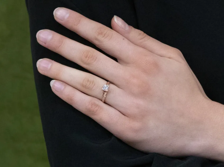 The Levett Diamond Engagement Ring in 14K Rose Gold