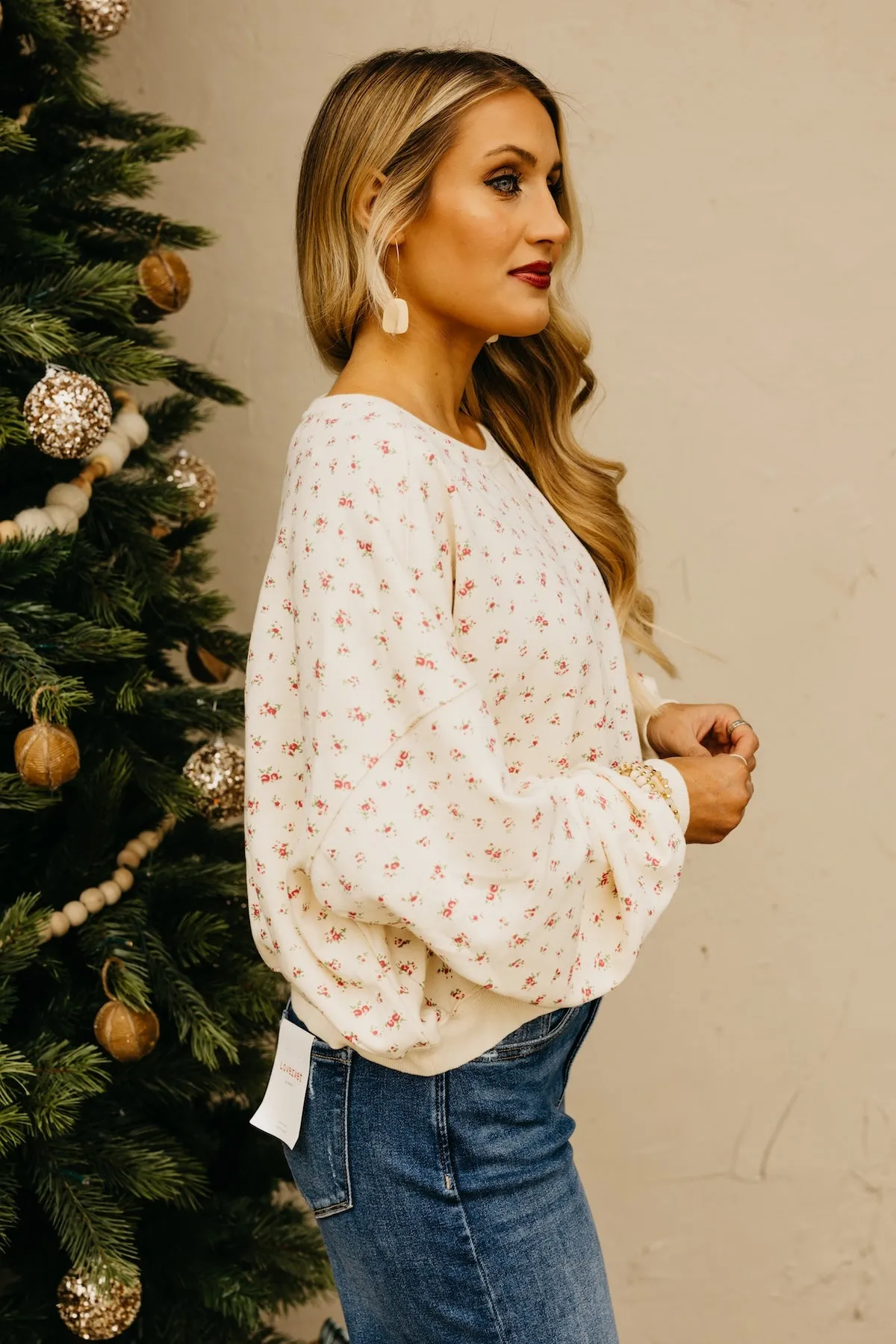 The Maddox Floral Terry Pullover Sweatshirt