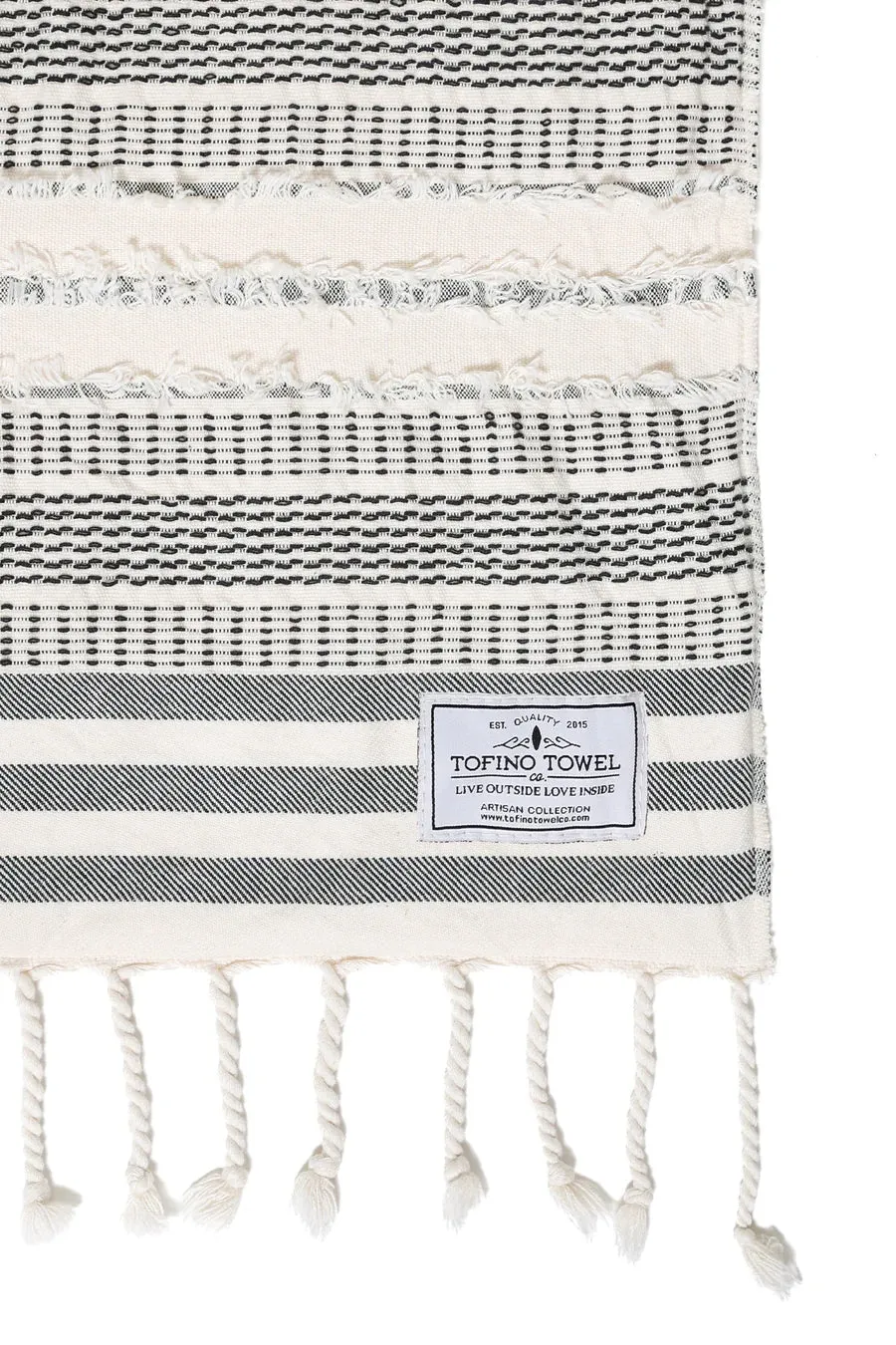 The Ophelia Fleece Throw | Black Stripe