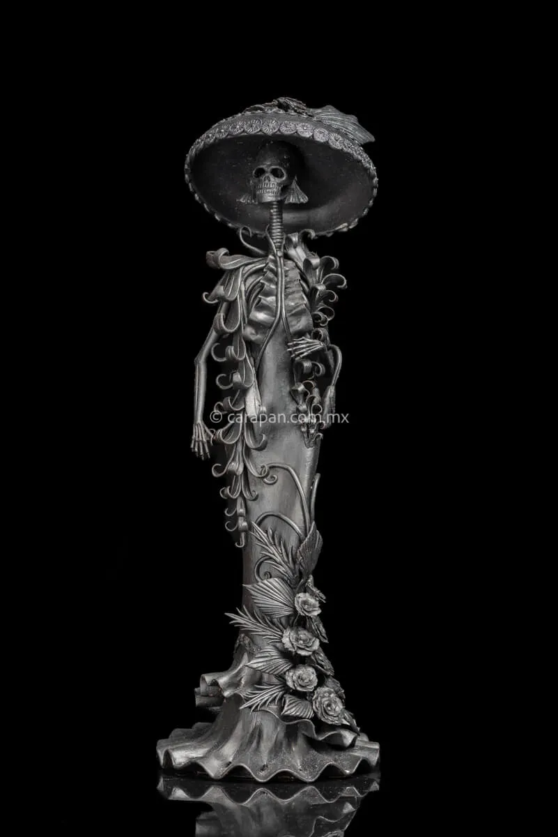 Traditional Catrina Sculpture Guadalupe Posadas Style