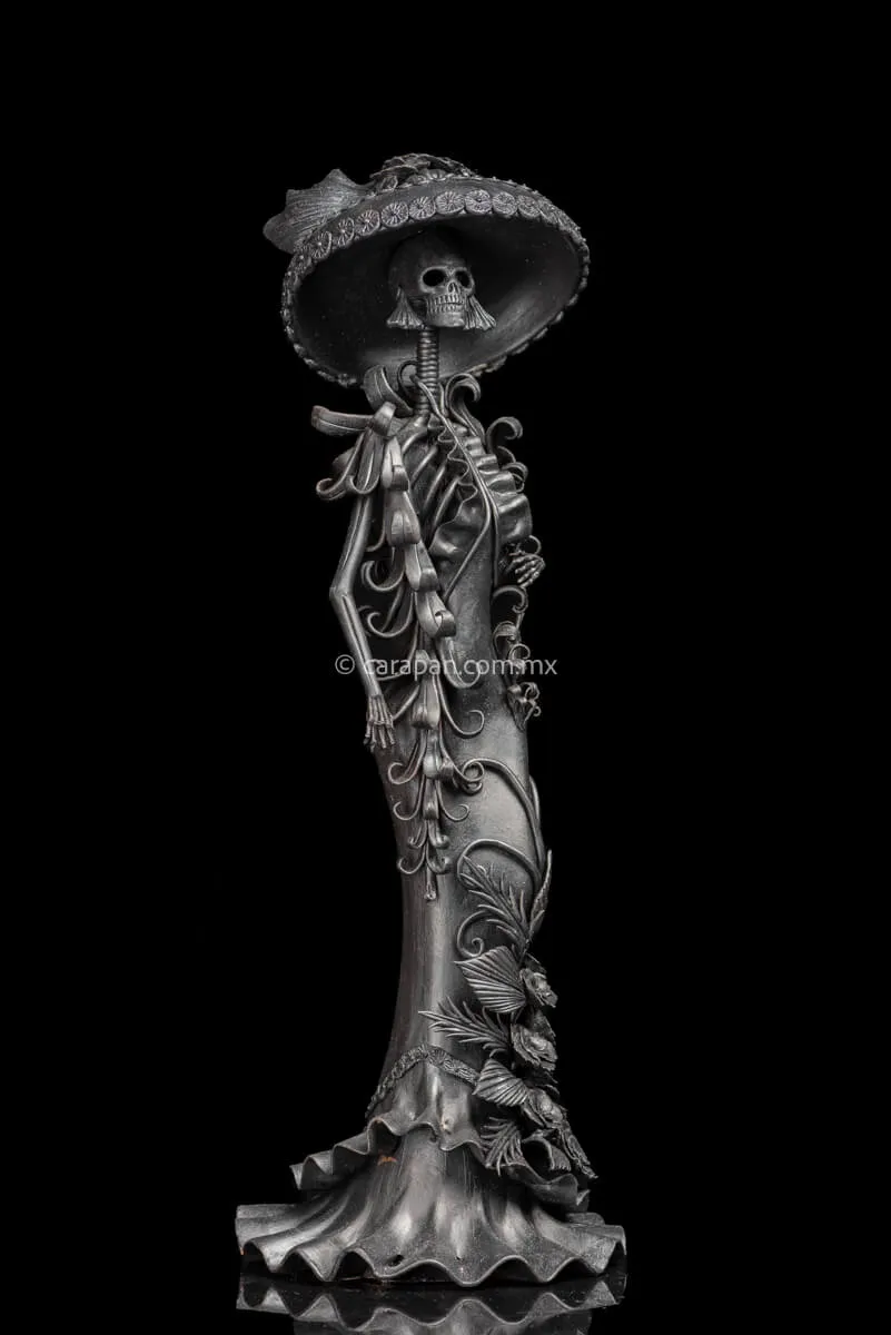 Traditional Catrina Sculpture Guadalupe Posadas Style