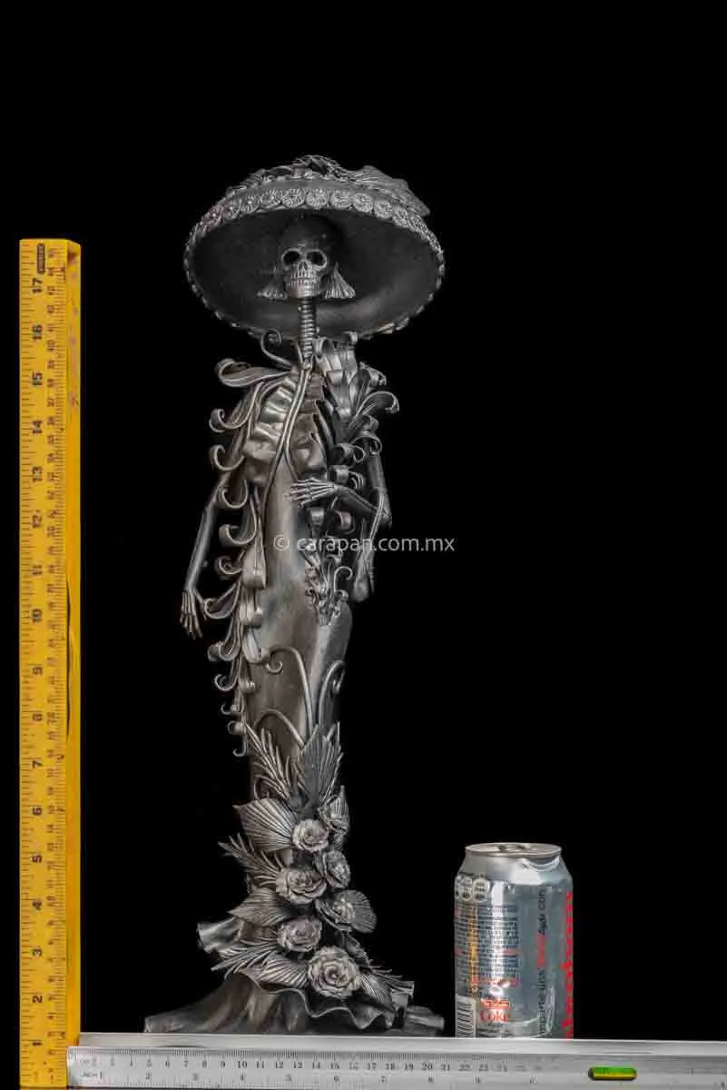 Traditional Catrina Sculpture Guadalupe Posadas Style