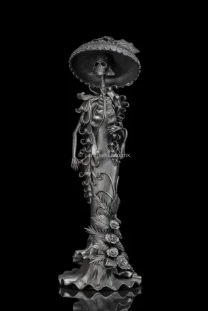 Traditional Catrina Sculpture Guadalupe Posadas Style