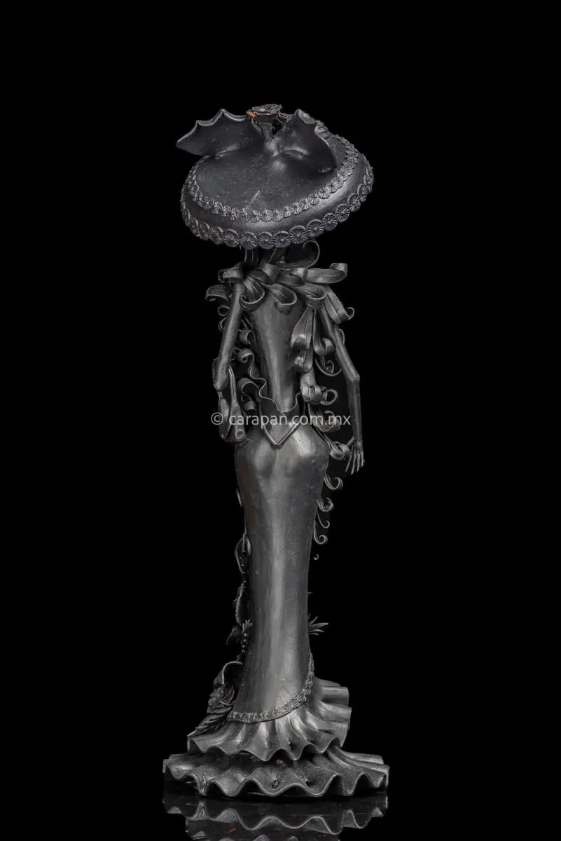 Traditional Catrina Sculpture Guadalupe Posadas Style