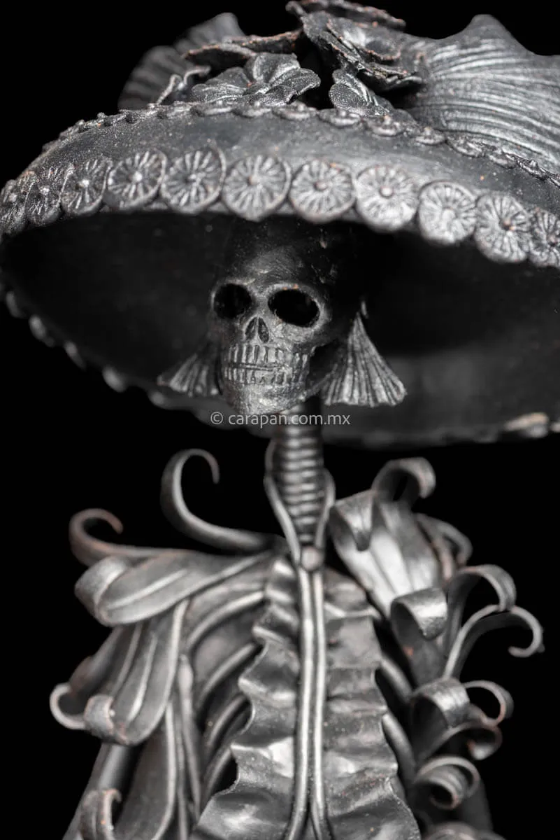 Traditional Catrina Sculpture Guadalupe Posadas Style