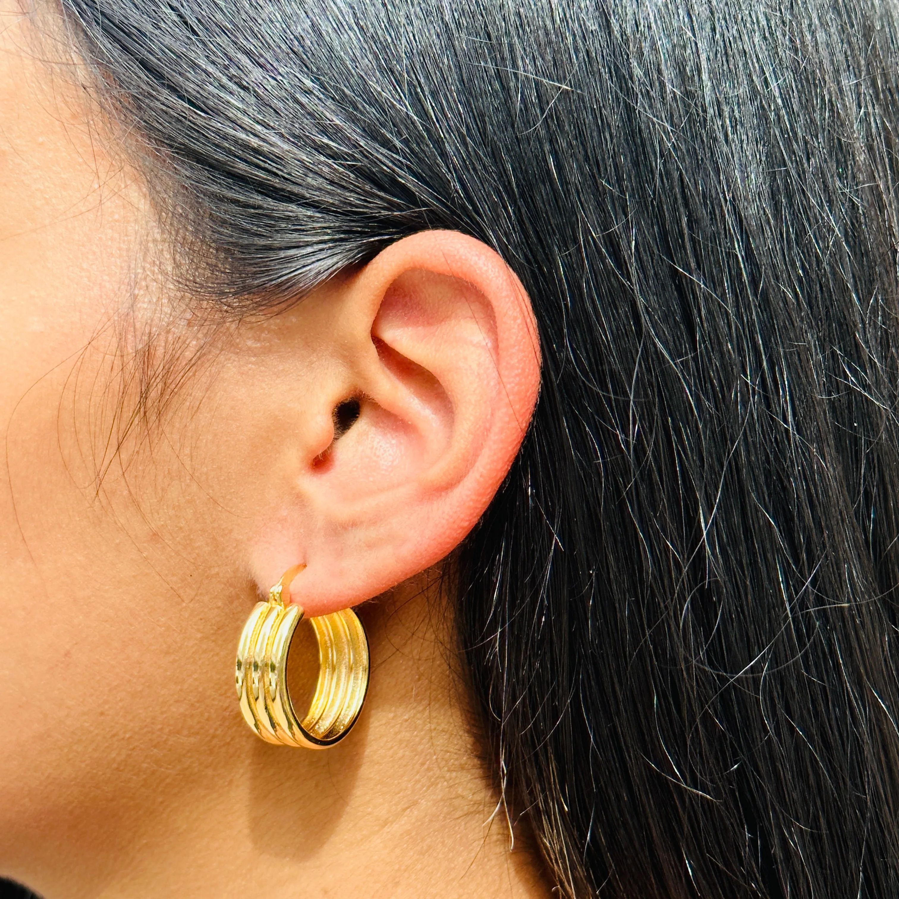 Triple Layered Hoops