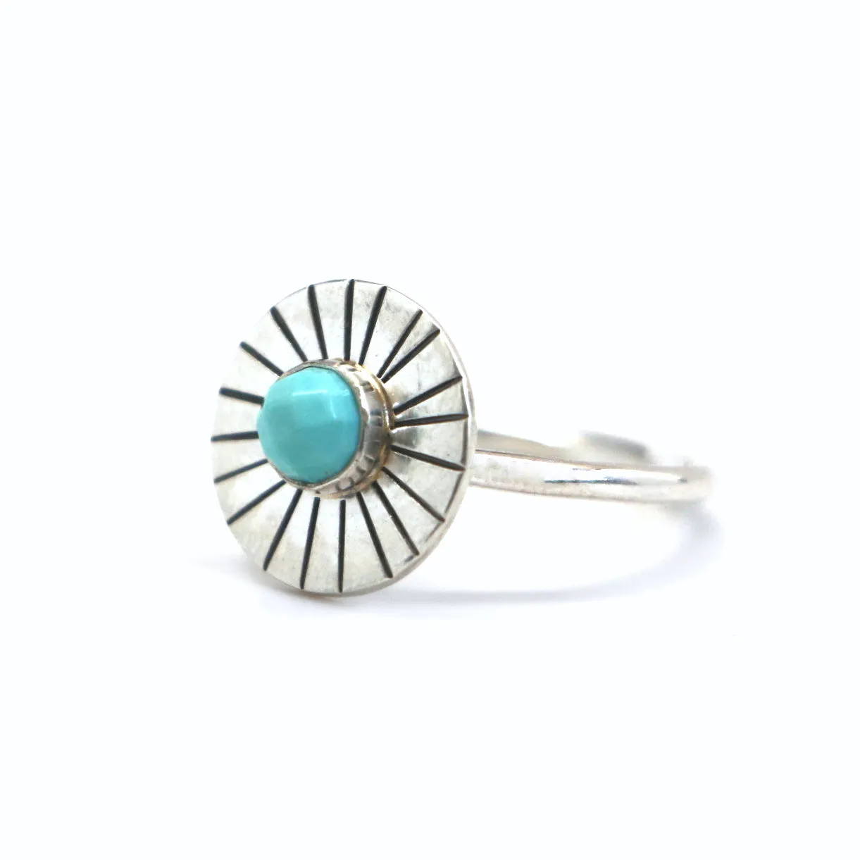 Turquoise Burst Ring - Size 6