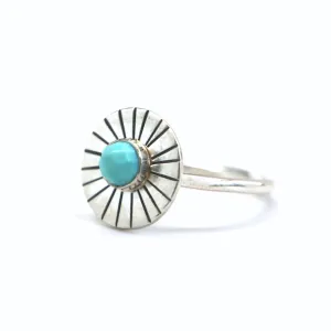 Turquoise Burst Ring - Size 6