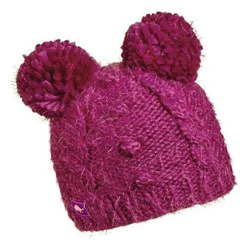 Turtle Fur Kids Fluff Balls Pom Pom Beanie