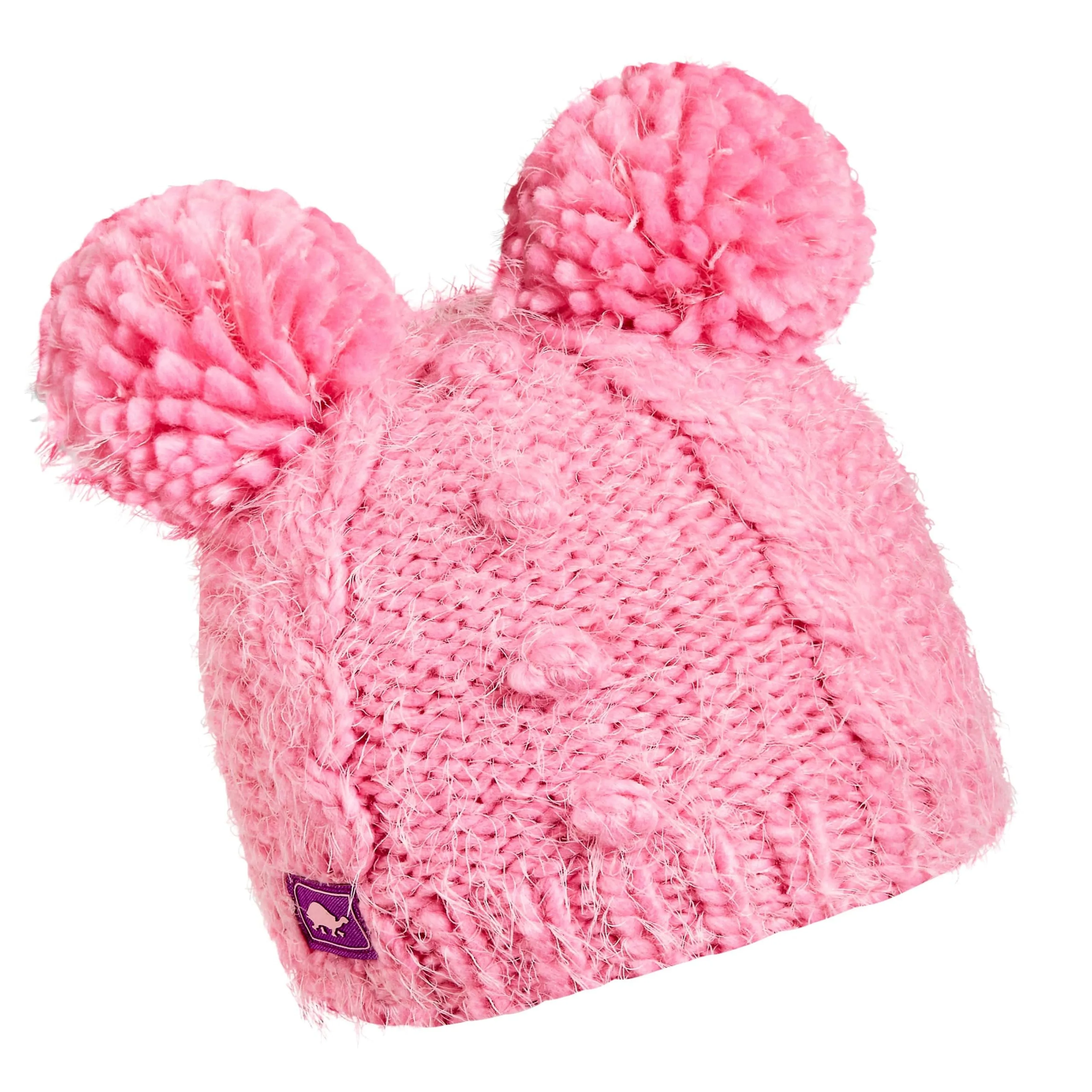 Turtle Fur Kids Fluff Balls Pom Pom Beanie