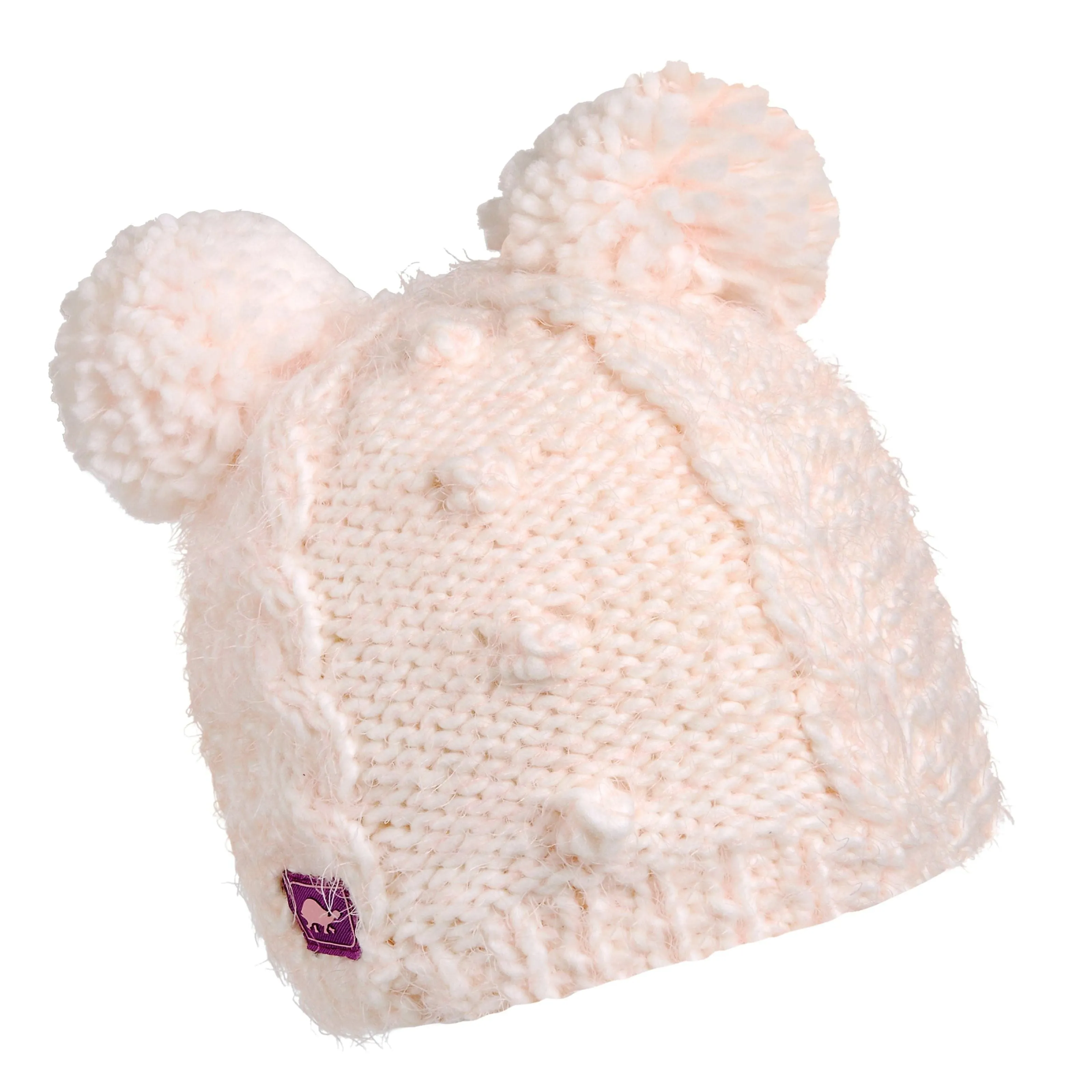 Turtle Fur Kids Fluff Balls Pom Pom Beanie