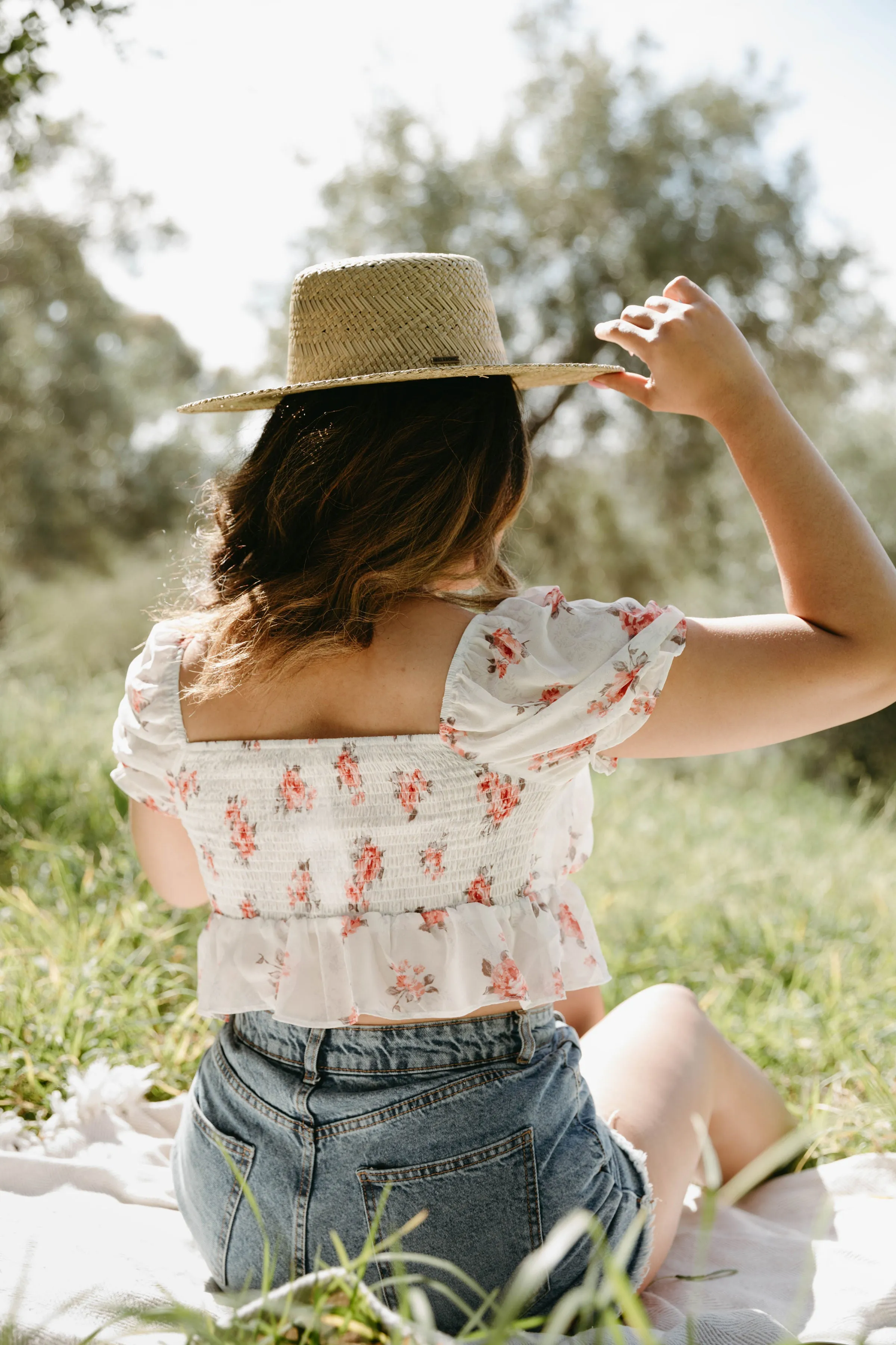 Two Hearts Floral Crop Top
