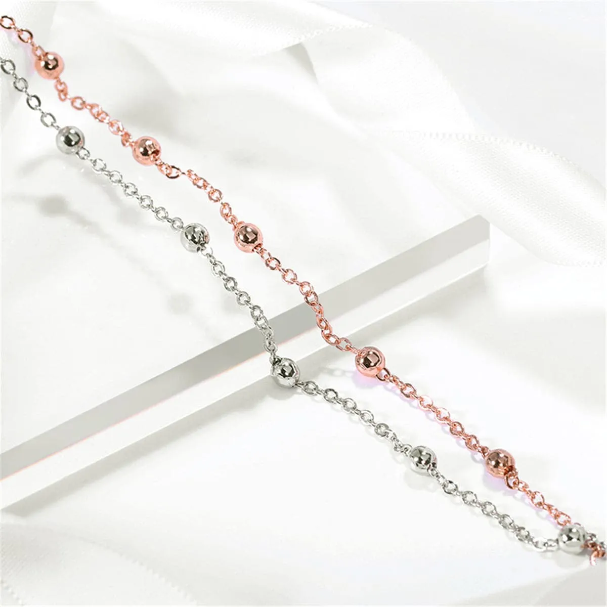 Two-Tone Layered Bead Bracelet