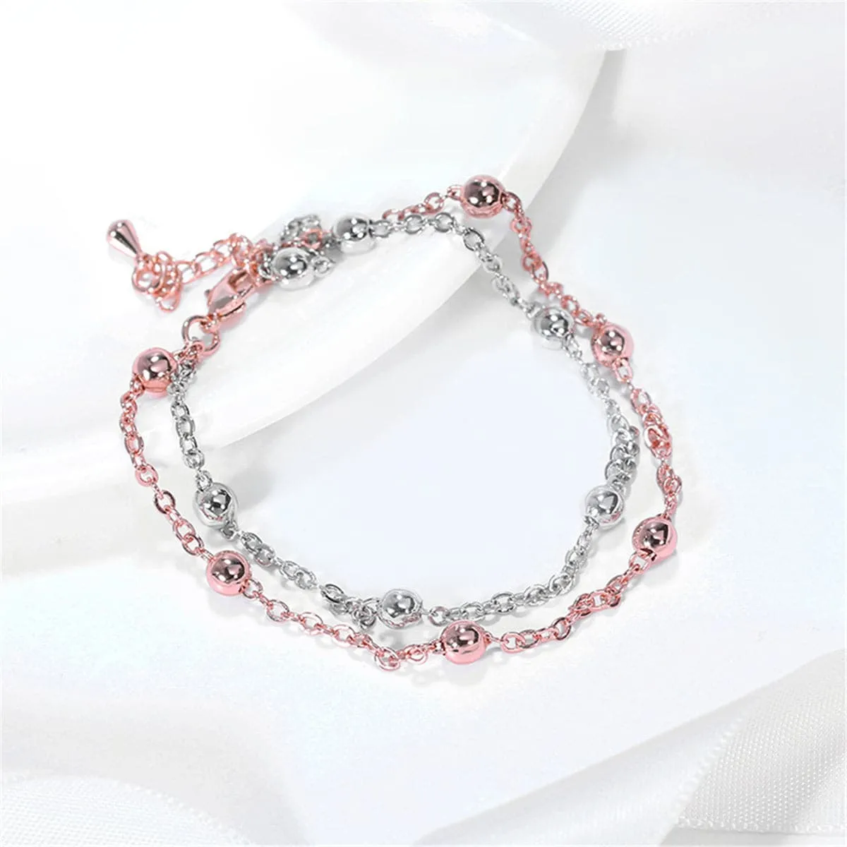 Two-Tone Layered Bead Bracelet
