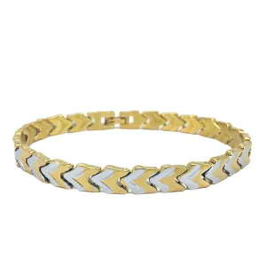 Two-Tone Linking Arrow Bracelet