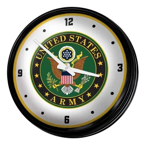 US Army: Seal - Retro Lighted Wall Clock