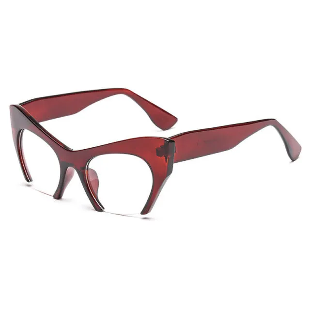 Vamp Retro 50s Half Frame Cats Eye Glasses