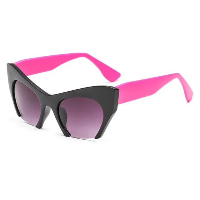 Vamp Retro 50s Half Frame Cats Eye Glasses